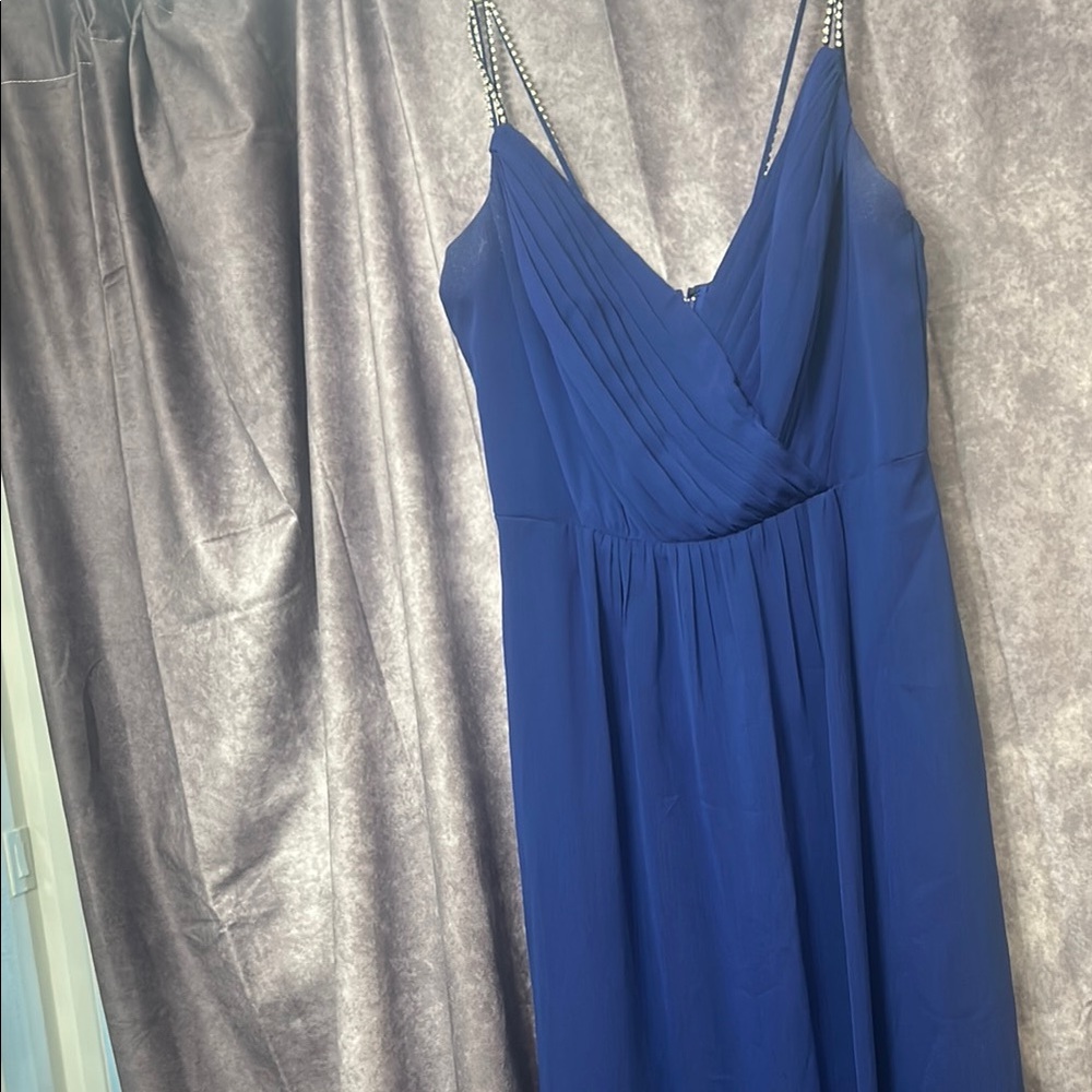 Elegant Blue Sleeveless Dress